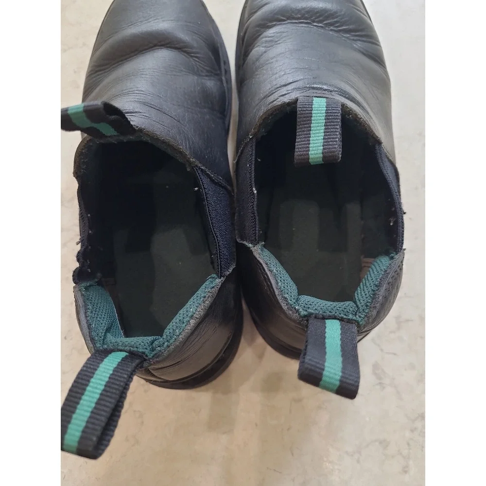 Georgia Giant Romeo Black Leather Slip on Loafer Men‎ SZ 10.5 Utility heavy duty